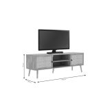 Mueble Mesa TV de Ratán en Color Natural 150x39x49 cm - 2 Puertas - Estilo y Durabilidad.