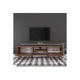 Mueble de TV en Nogal con 2 Cajones y Estantes