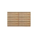 Cómoda de 6 Cajones con Amplio Espacio de Almacenaje - Color Natural - 120x40x75 cm - Mueble Moderno para Dormitorio.