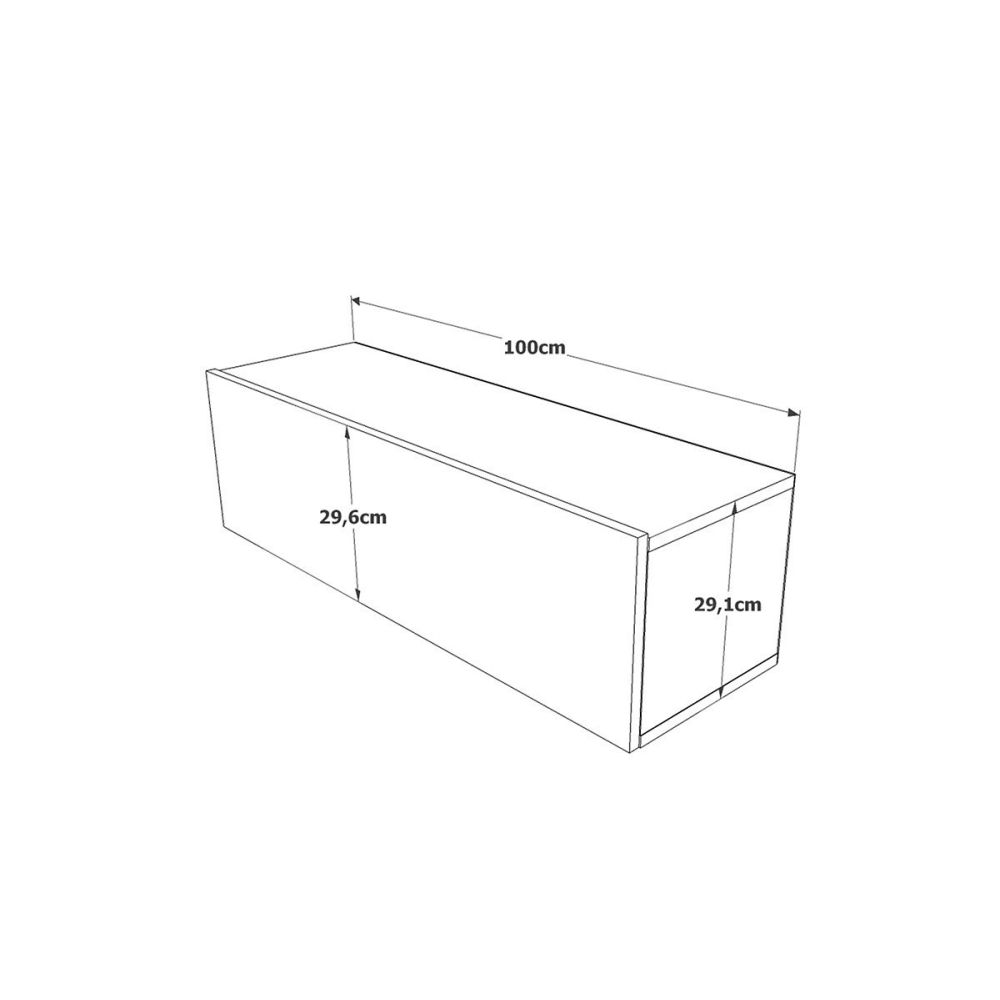 Mueble Mesa TV Moderno con Puerta en Melamina Color Antracita y Cambria 100x31.5x29.6cm - Diseño Elegante para Salón.