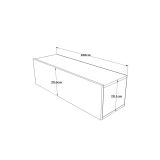 Mueble Mesa TV Moderno con Puerta en Melamina Color Antracita y Cambria 100x31.5x29.6cm - Diseño Elegante para Salón.