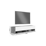 Mueble Mesa TV de Pared Color Antracita-Roble 140x31.6x29.6 cm - 2 Puertas - Estilo Moderno y Funcional.