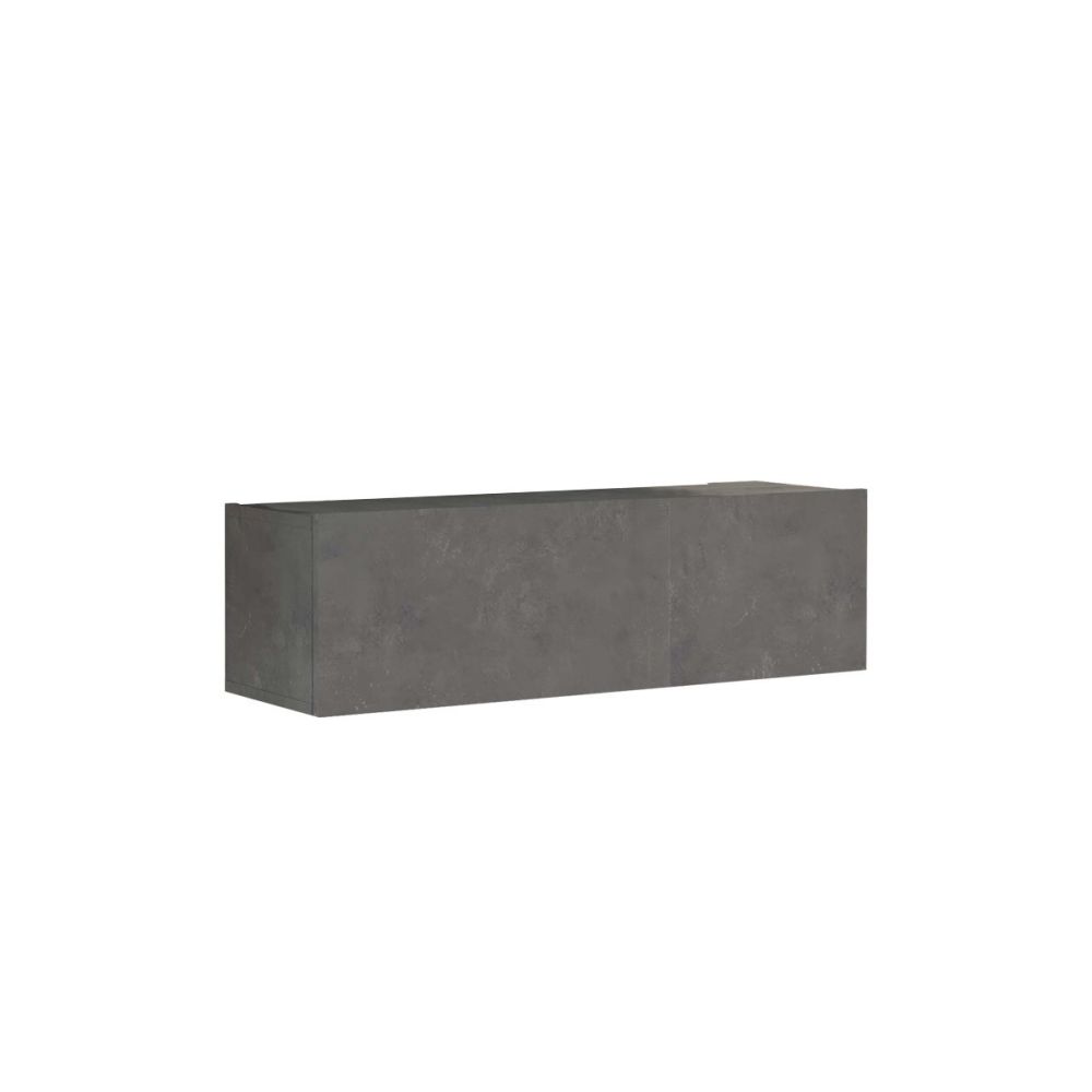 Mueble Mesa TV Moderno con Puerta en Melamina Gris Oscuro Antiguo 100x31.5x29.6cm - Diseño Elegante para Salón.
