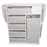 Mueble de Plancha Estoril Blanco Vintage + (Funda Elastica XXL Premiun Rayen + Tensores)