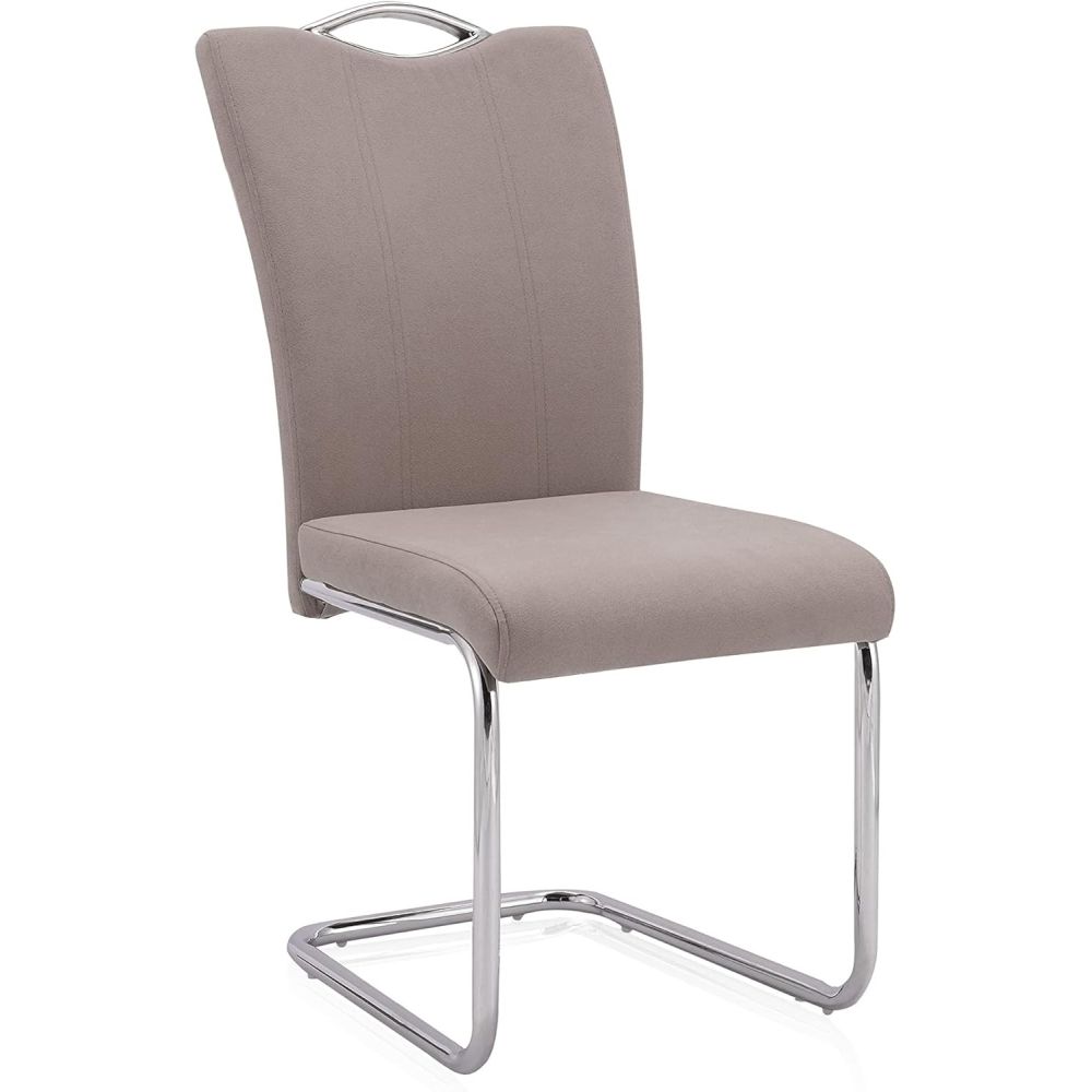 Pack de 4 Sillas Elegantes en Tejido Marengo – Sillas para Comedor y Salón, Dimensiones: 44 x 61 x 98 cm.