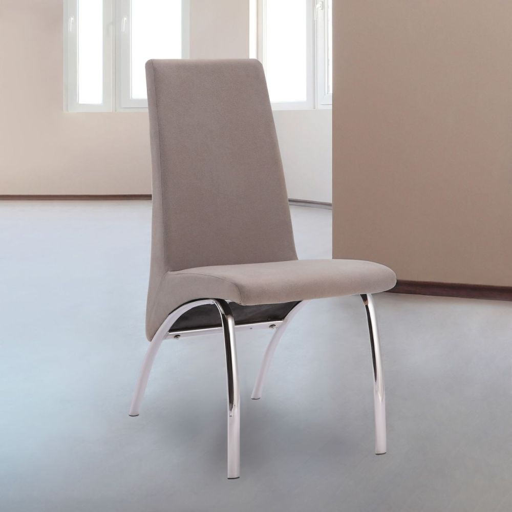 Pack 2 Sillas de Comedor, Sillas para Salón, Acabado en Tejido Marengo, Medidas: 44 cm (Ancho) x 61 cm (Largo) x 95 cm (Alto)