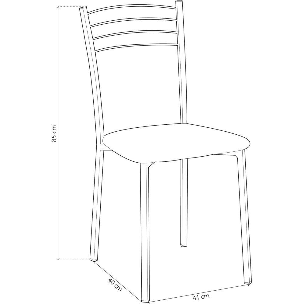 Pack de 4 Sillas Modernas para Cocina y Comedor – Metálicas Gris y Blanco, Dimensiones: 40 x 41 x 85 cm.