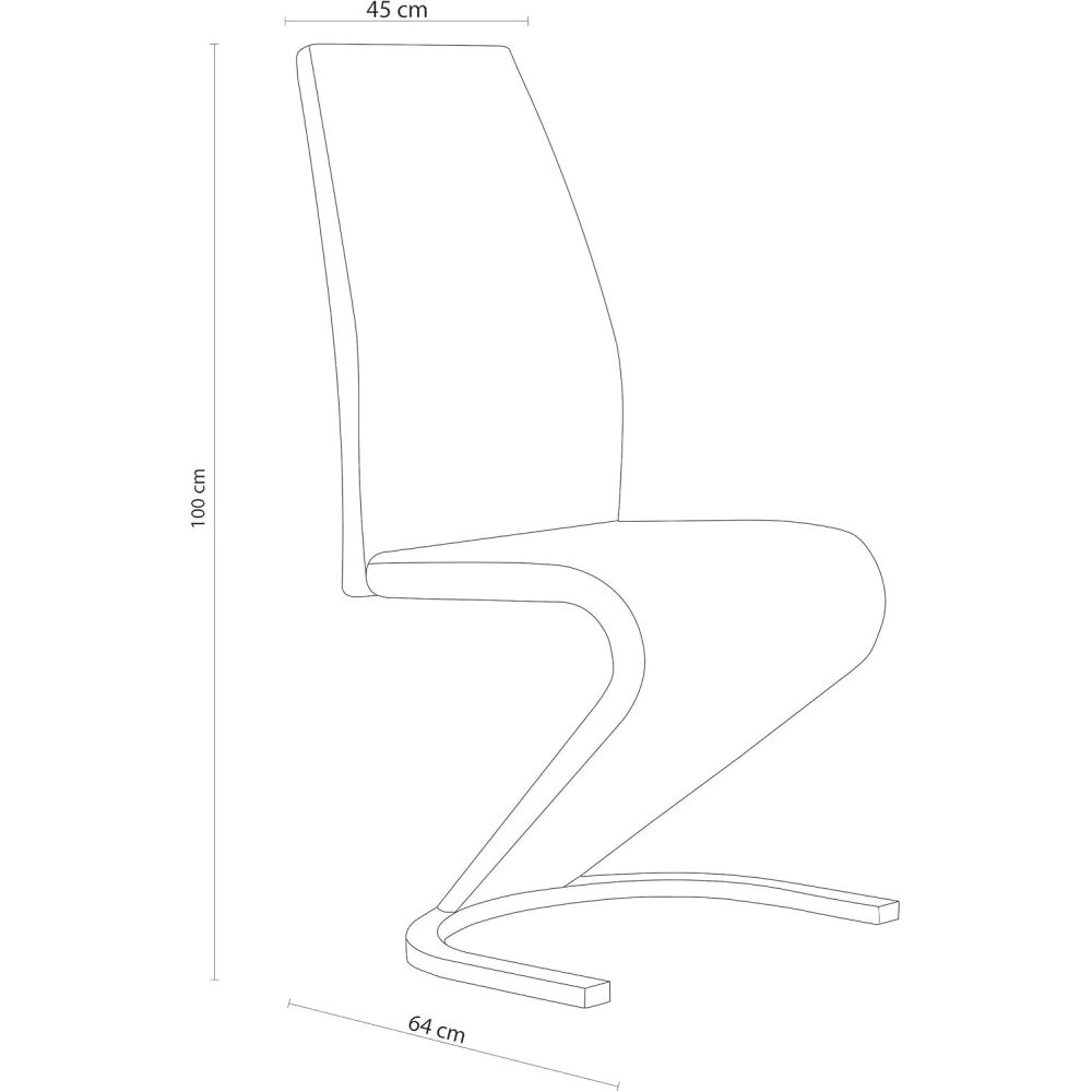 Pack de 2 Sillas de Comedor, Salón o Cocina – Tapizadas en Tela Jarama Color Marengo, Medidas: 45 cm x 64 cm x 100 cm