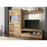 Mueble de Comedor, Mueble Salón, Acabado en Color Cañón, Medidas: 235 cm (Ancho) x 177 cm (Alto) x 41,4 cm (Fondo)