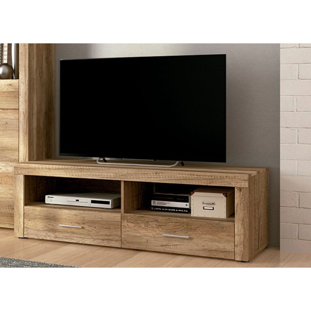 Mueble de Comedor, Mueble Salón, Acabado en Color Cañón, Medidas: 296 cm (Ancho) x 212 cm (Alto) x 41,4 cm (Fondo)