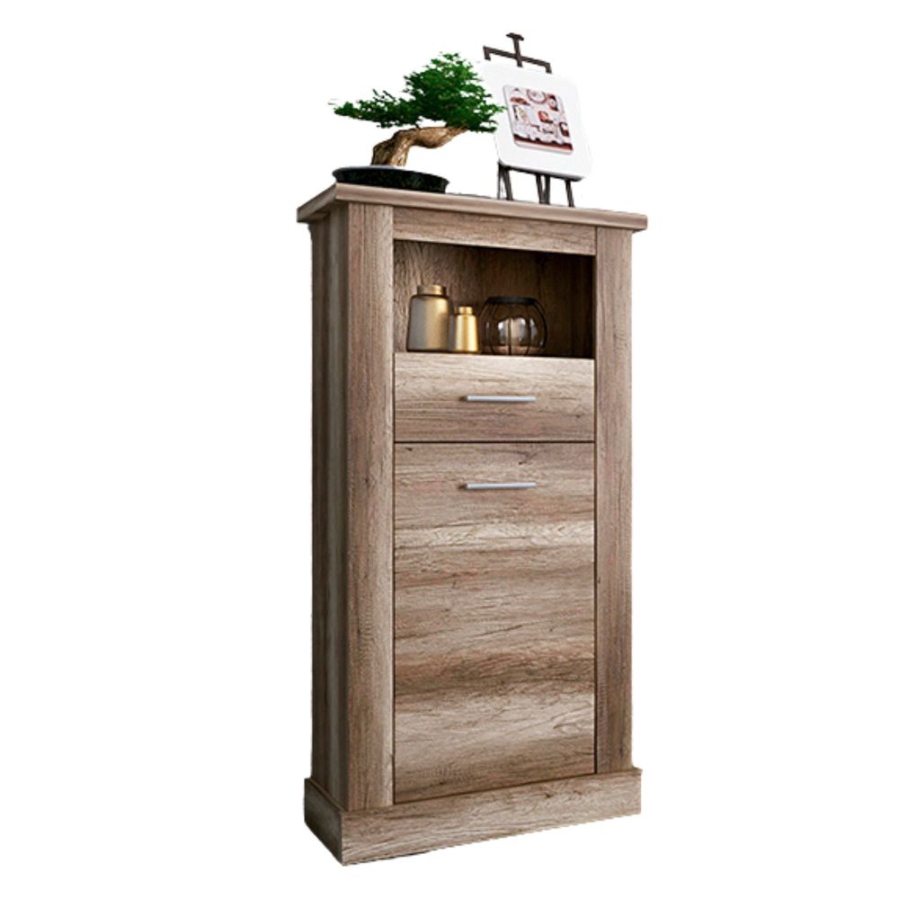 Mueble de Comedor, Mueble Salón, Acabado en Color Cañón, Medidas: 326 cm (Ancho) x 174,7 cm (Alto) x 41,8 cm (Fondo)