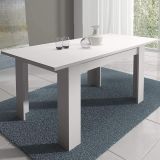 Mesa de Comedor Extensible, Mesa Salón, Robusta, Color Blanco, 138-198 cm (Largo) x 88 cm (Ancho) x 76 cm (Alto)