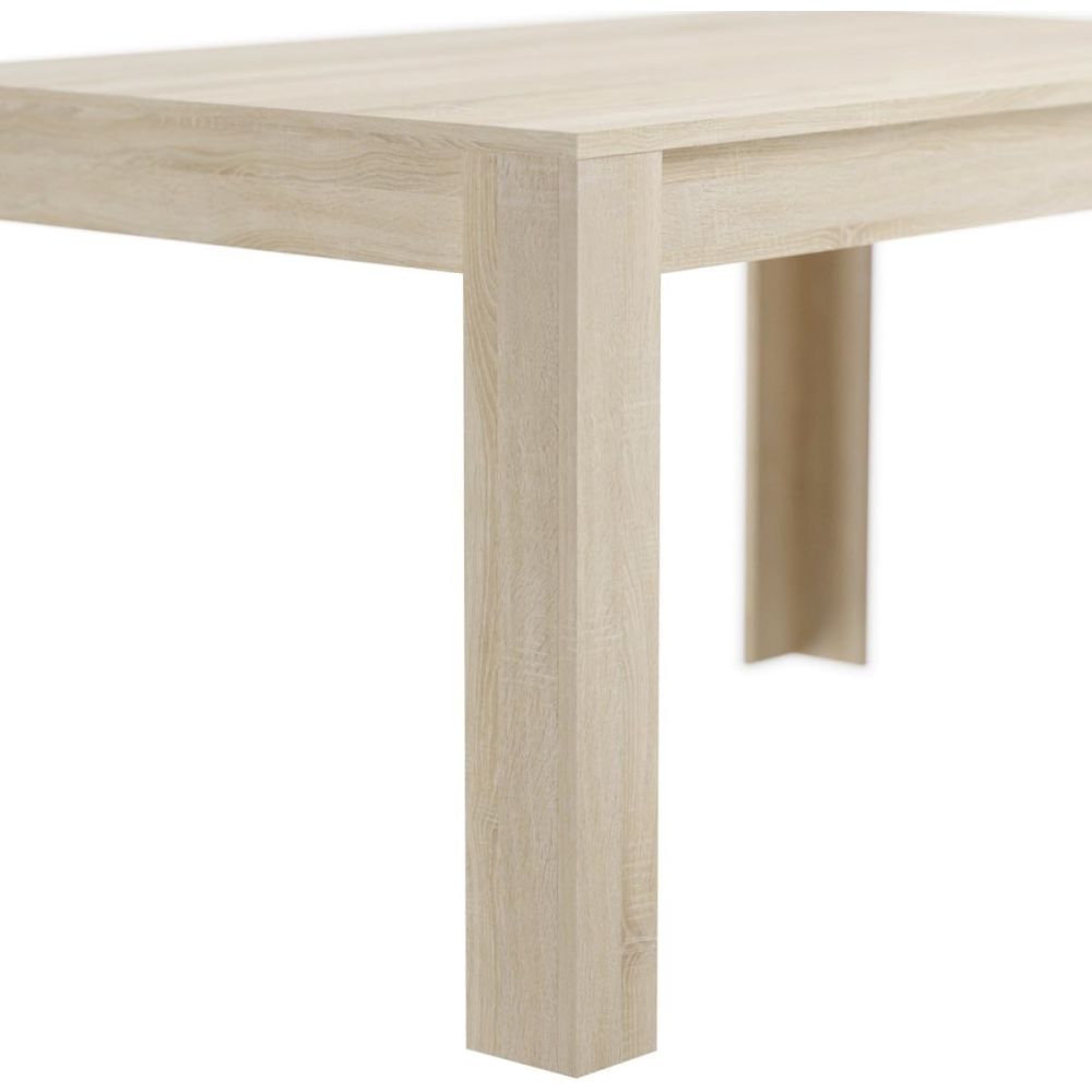 Mesa de Comedor, Mesa de Salón Fija, Color Cambria, Medidas: 140 cm (Largo) x 80 cm (Ancho) x 75 cm (Alto)