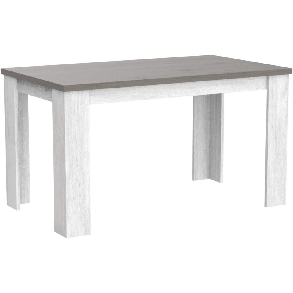Mesa de Comedor, Mesa de Salón Fija, Color Andersen Pino Gris, Medidas: 140 cm (Largo) x 80 cm (Ancho) x 75 cm (Alto)