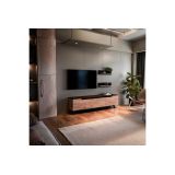 Mueble Mesa TV Completo en Melamina Color Roble y Negro, 180x35x48.5 cm, con 2 Estantes