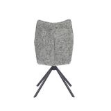 Pack de 2 Sillas Tapizadas en Tela Musgo, Patas Negras, Asiento y Respaldo Ergonómicos y Acolchados Medidas 63x48x93 cm