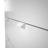 Cómoda con 4 Cajones, para Dormitorio, Acabado en Color Blanco, Medidas: 80 cm (Ancho) x 98 cm (Alto) x 48 cm (Fondo)