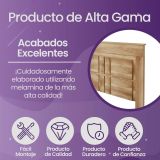Pack de Dormitorio con Cabecero de 160 x 120 cm + 2 Mesitas de Noche + Cómoda | Color Cañón